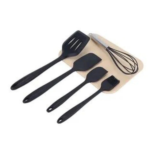 Kit de Utensílios Para Cozinha 5 Peças de Silicone Antiaderente